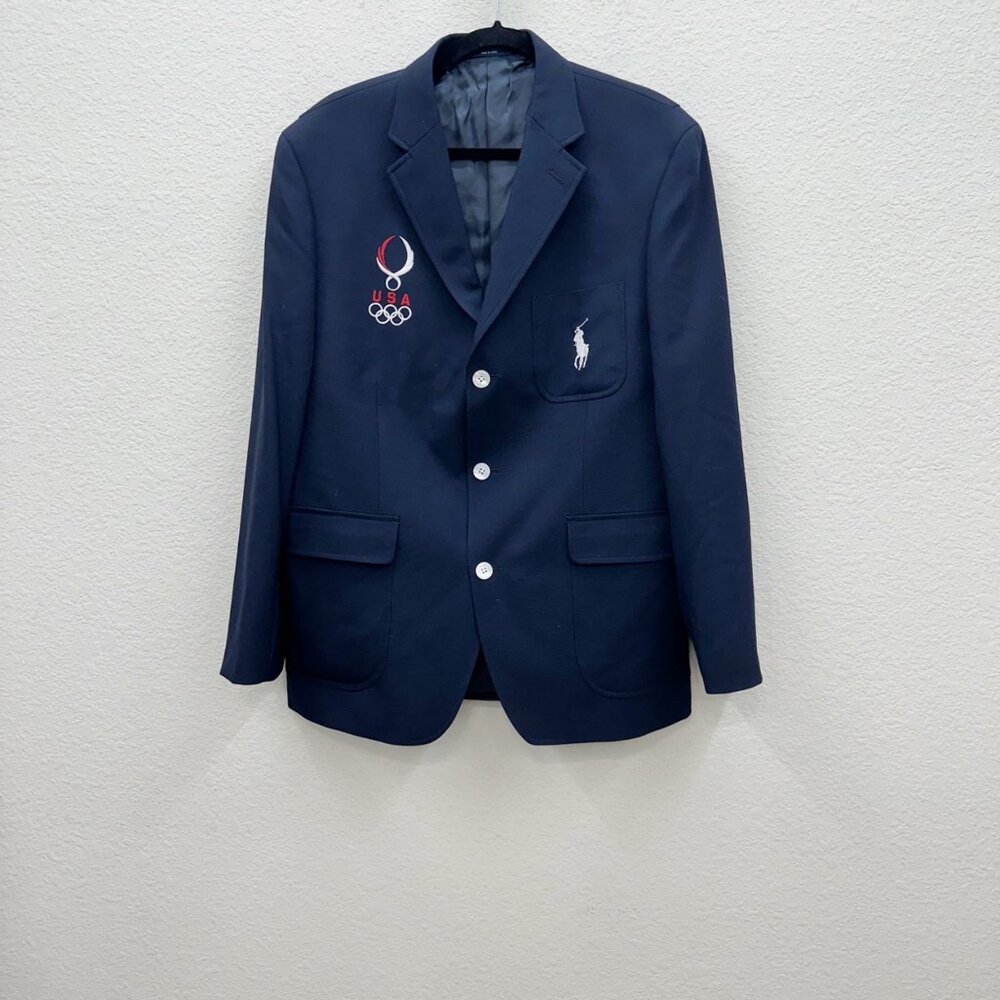 Polo Ralph Lauren 2008 USA Olympic Team Wool Blazer Jacket SEE MEASUREMENTS